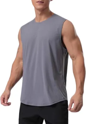 Tank Top for Men Breathable Running Workout Tank Tops Sports Vest Quick Dry Athletic Gym Tops