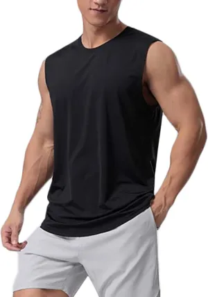 Tank Top for Men Breathable Running Workout Tank Tops Sports Vest Quick Dry Athletic Gym Tops