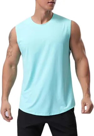 Tank Top for Men Breathable Running Workout Tank Tops Sports Vest Quick Dry Athletic Gym Tops