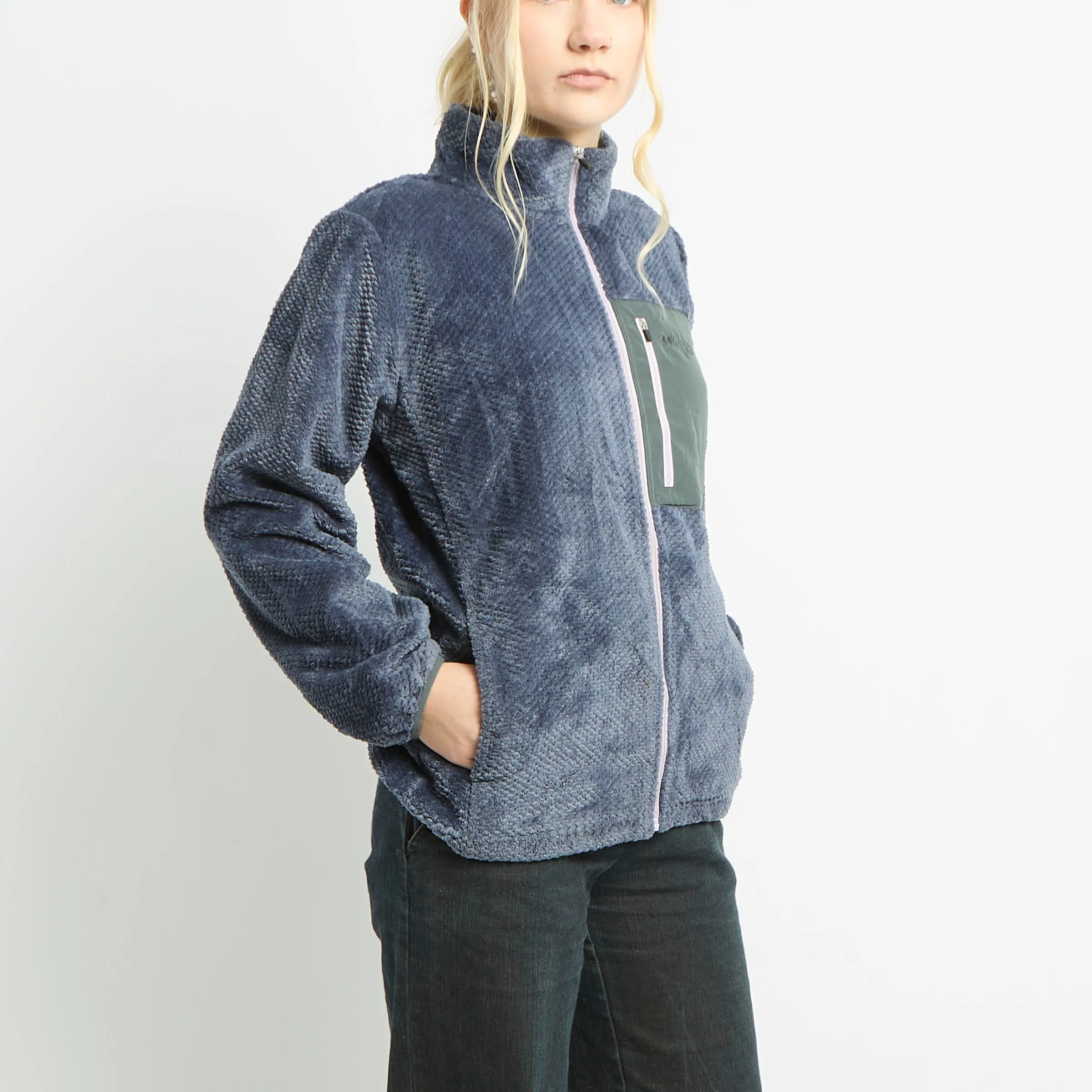 Textured Soft Fleece With Front Pocket - L