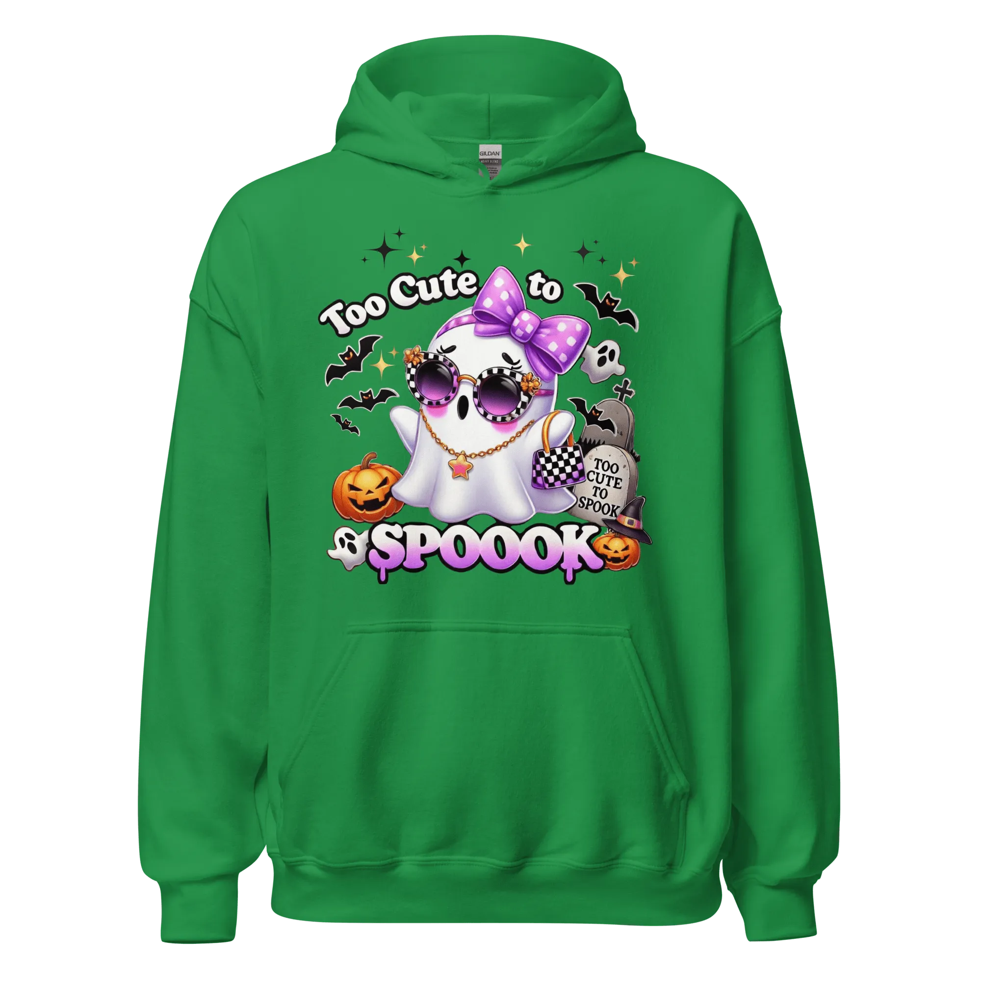 Too Cute To Spook - Halloween Hoodie - Fun Ghost Halloween Hoodie