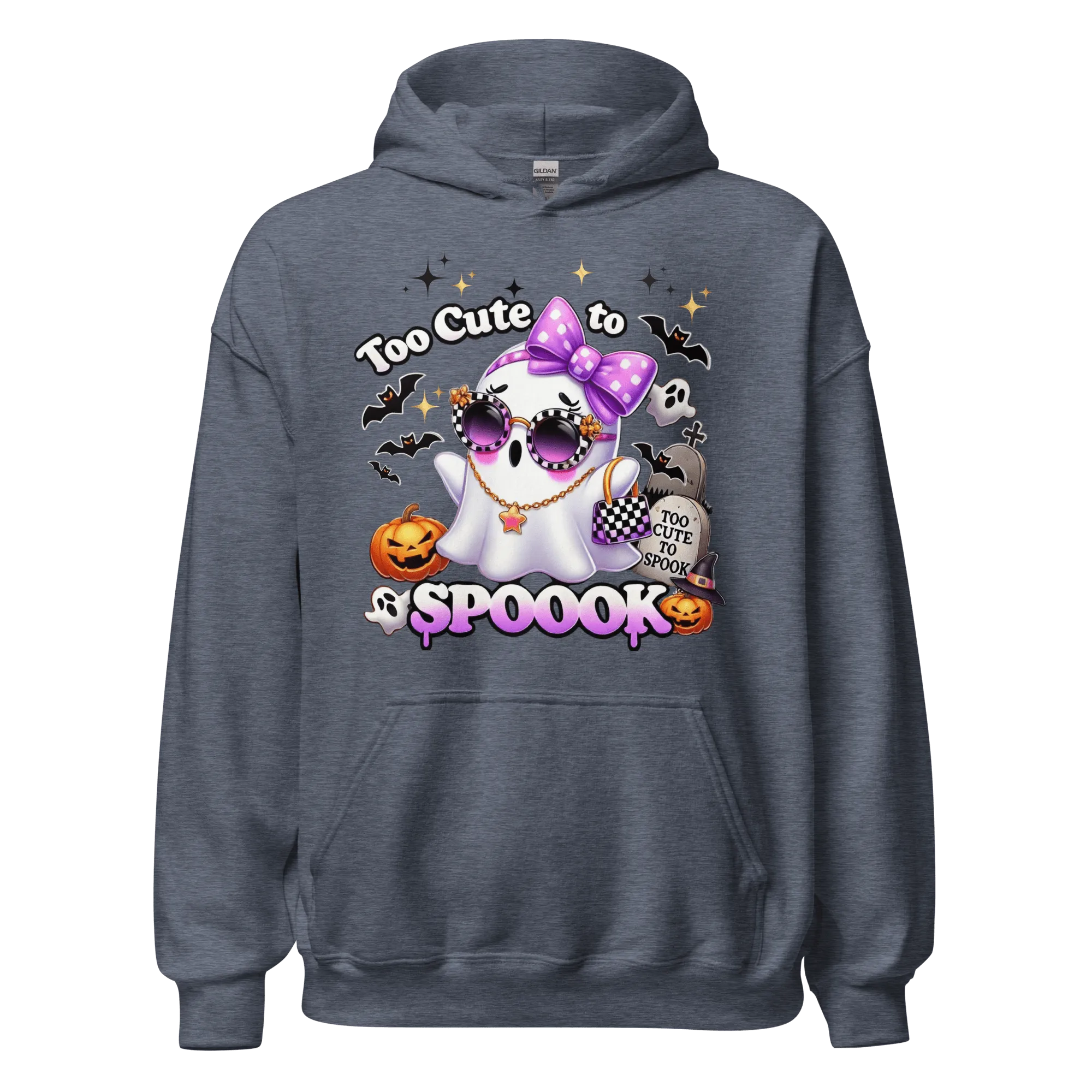 Too Cute To Spook - Halloween Hoodie - Fun Ghost Halloween Hoodie