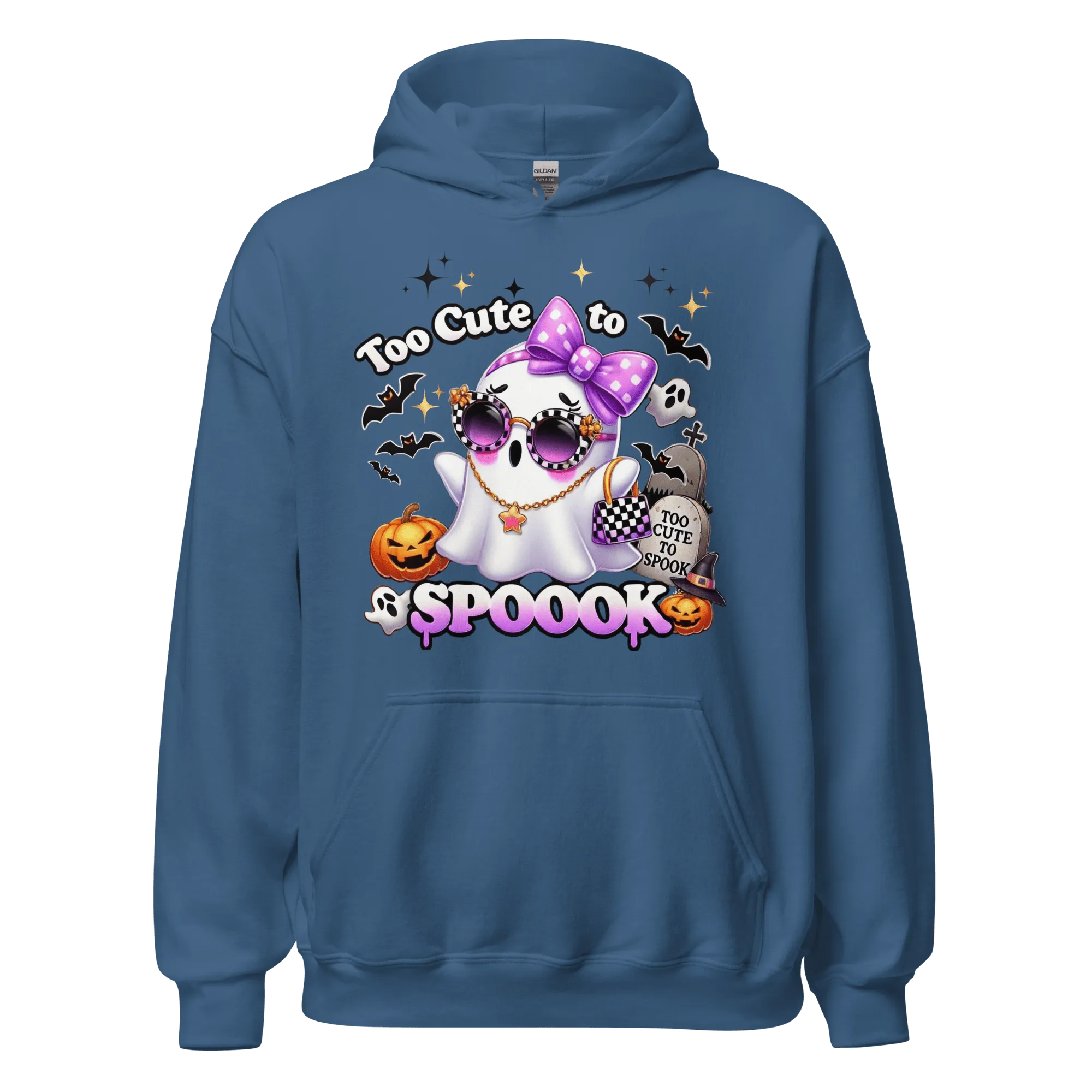 Too Cute To Spook - Halloween Hoodie - Fun Ghost Halloween Hoodie