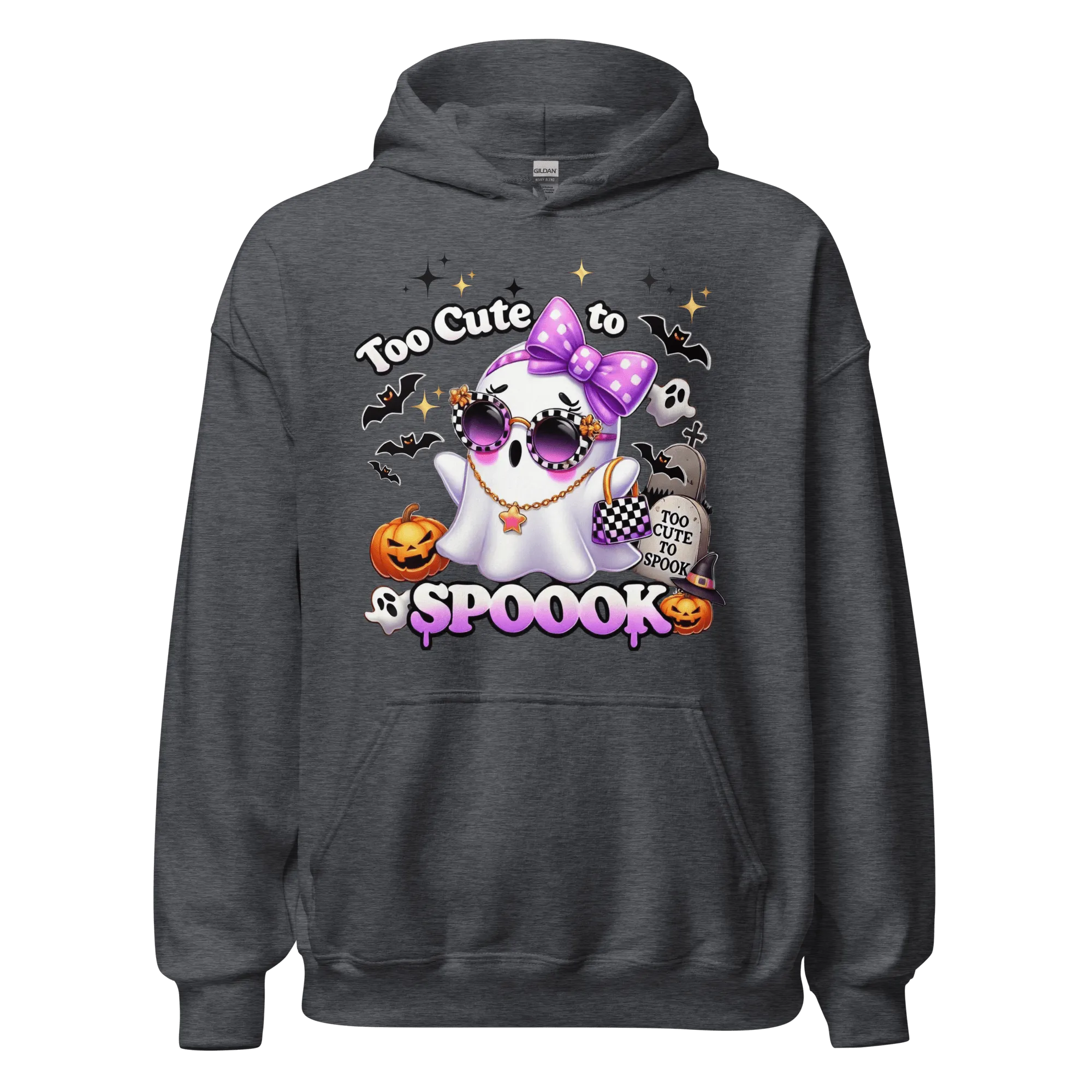 Too Cute To Spook - Halloween Hoodie - Fun Ghost Halloween Hoodie