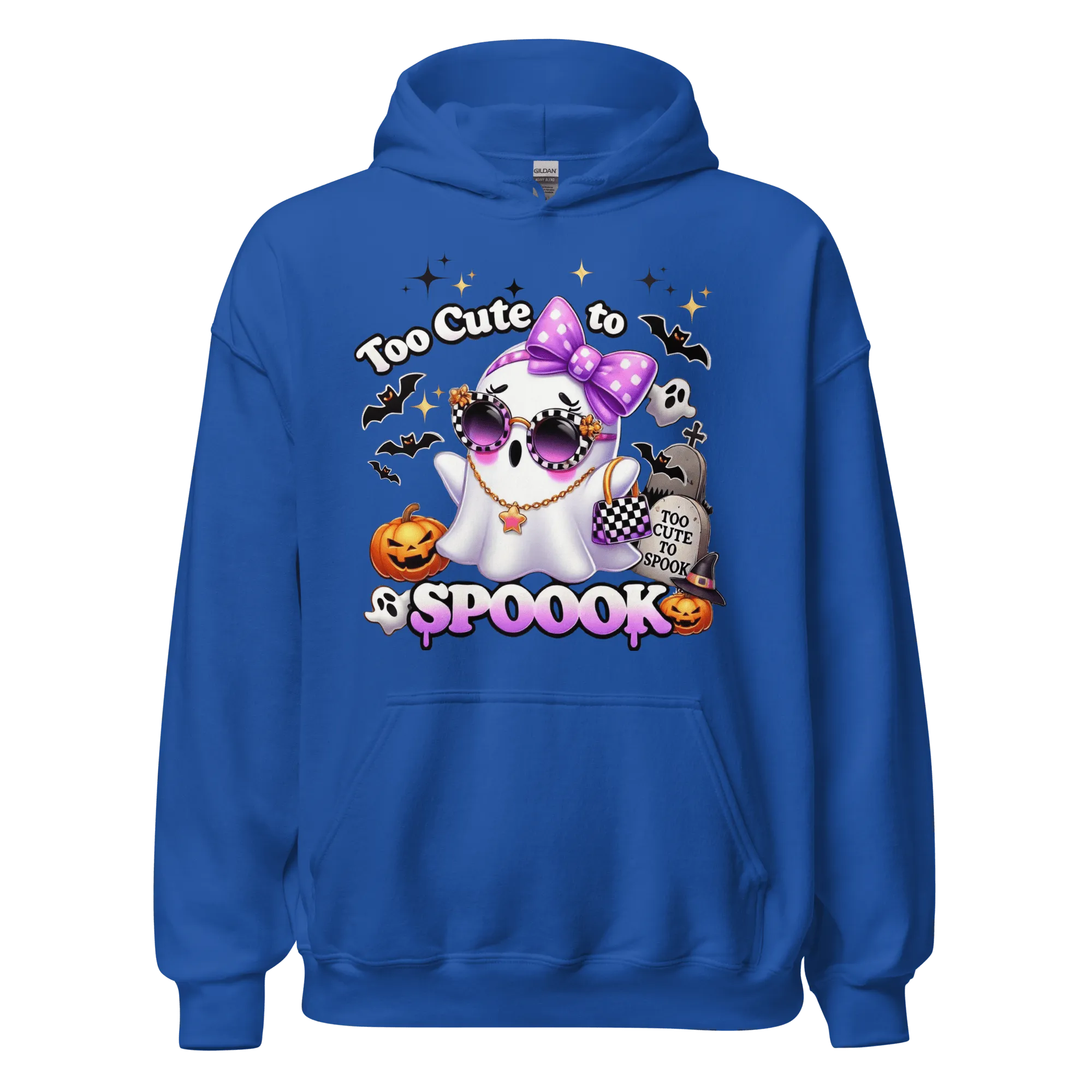Too Cute To Spook - Halloween Hoodie - Fun Ghost Halloween Hoodie