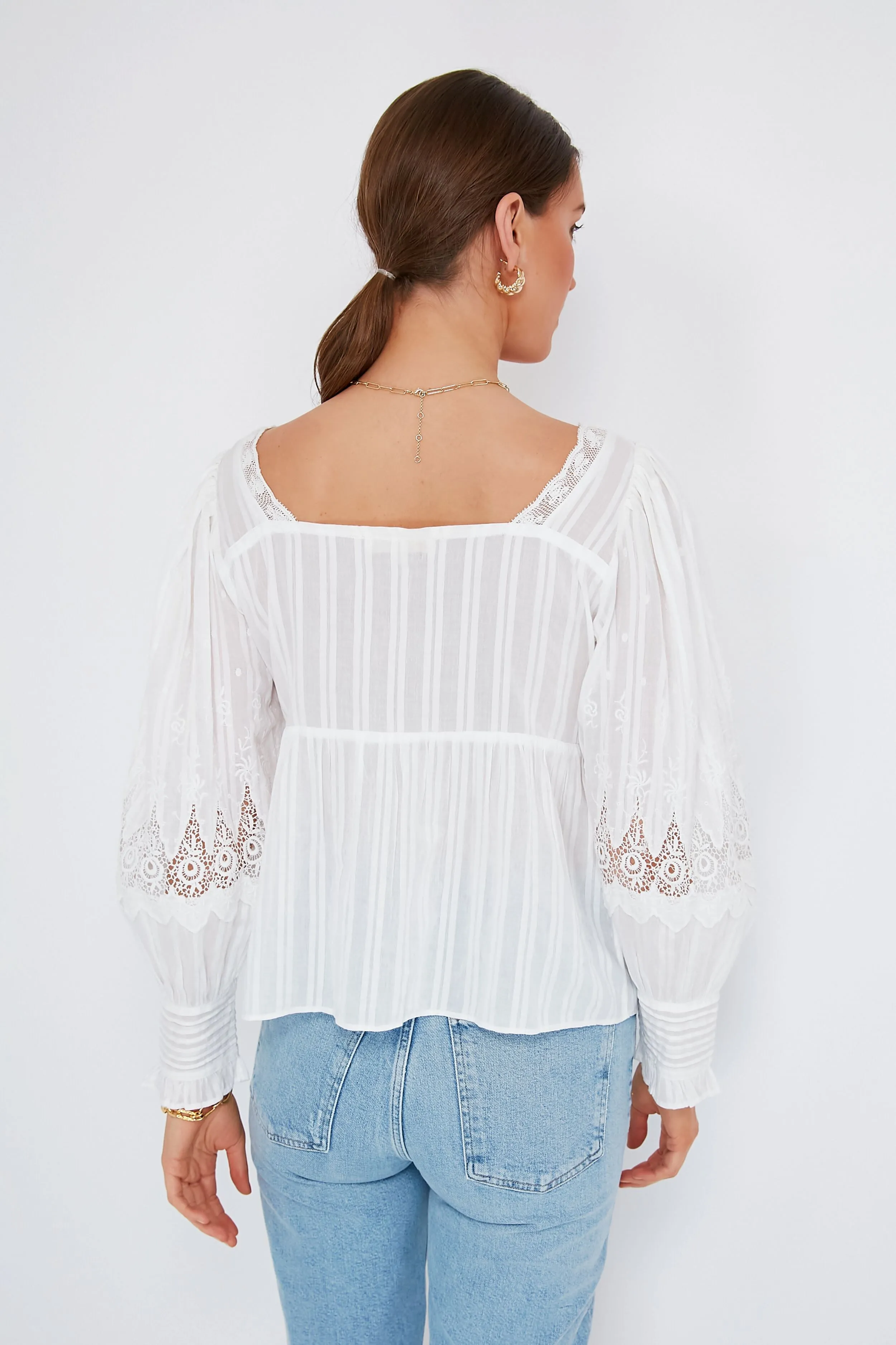True White Anorette Blouse
