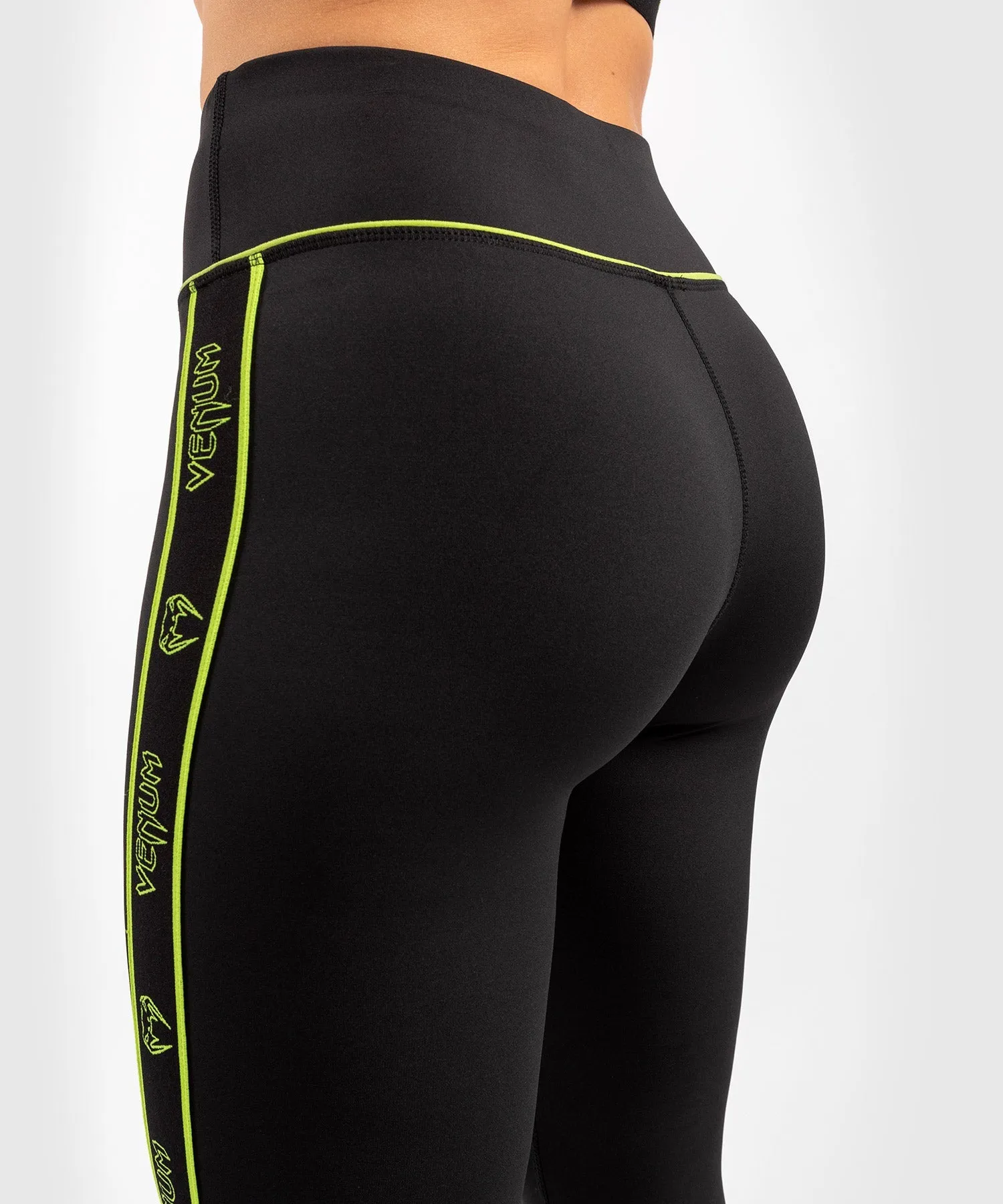 Venum Tecmo Leggings - For Women - Black/Neo Yellow