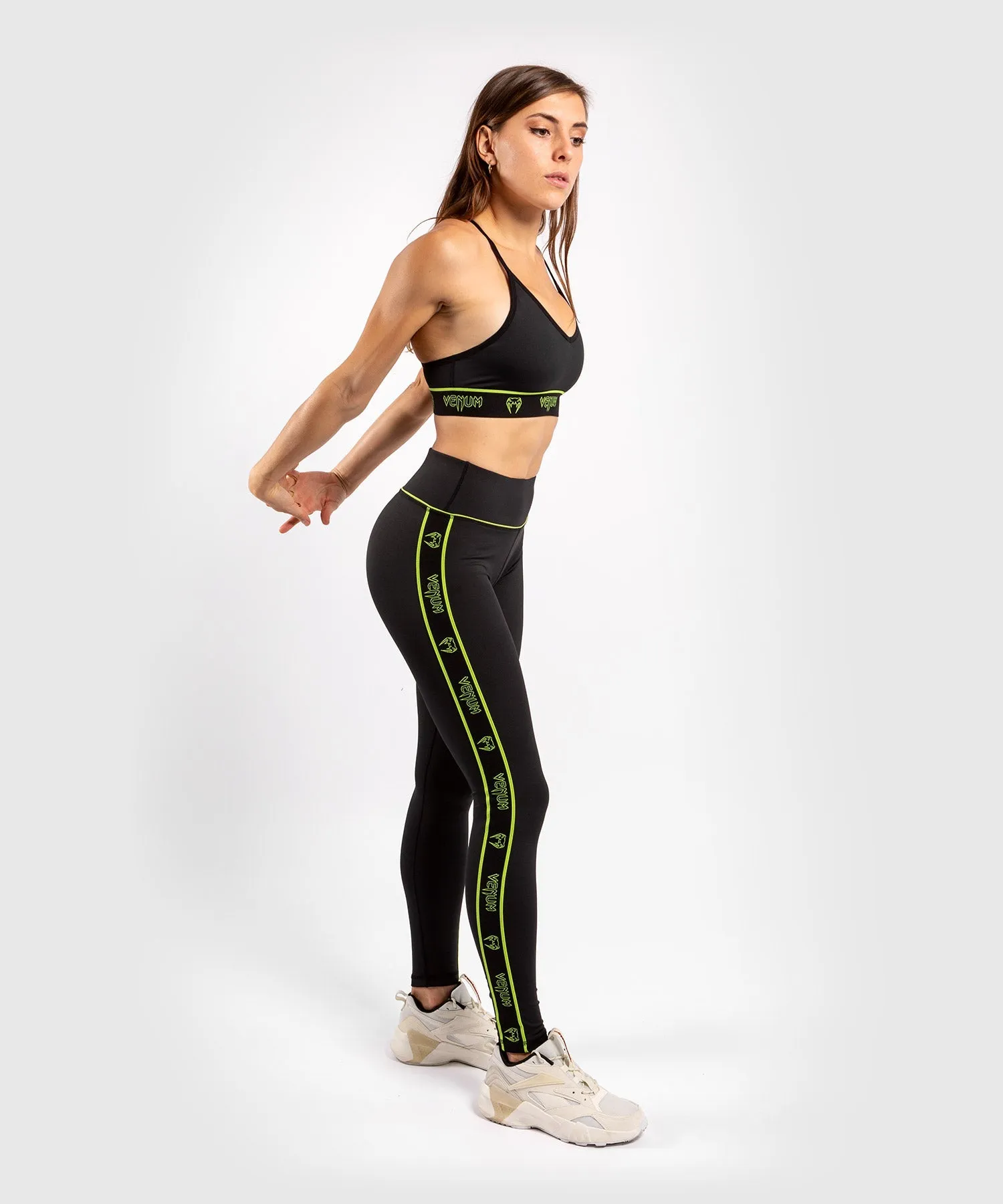 Venum Tecmo Leggings - For Women - Black/Neo Yellow