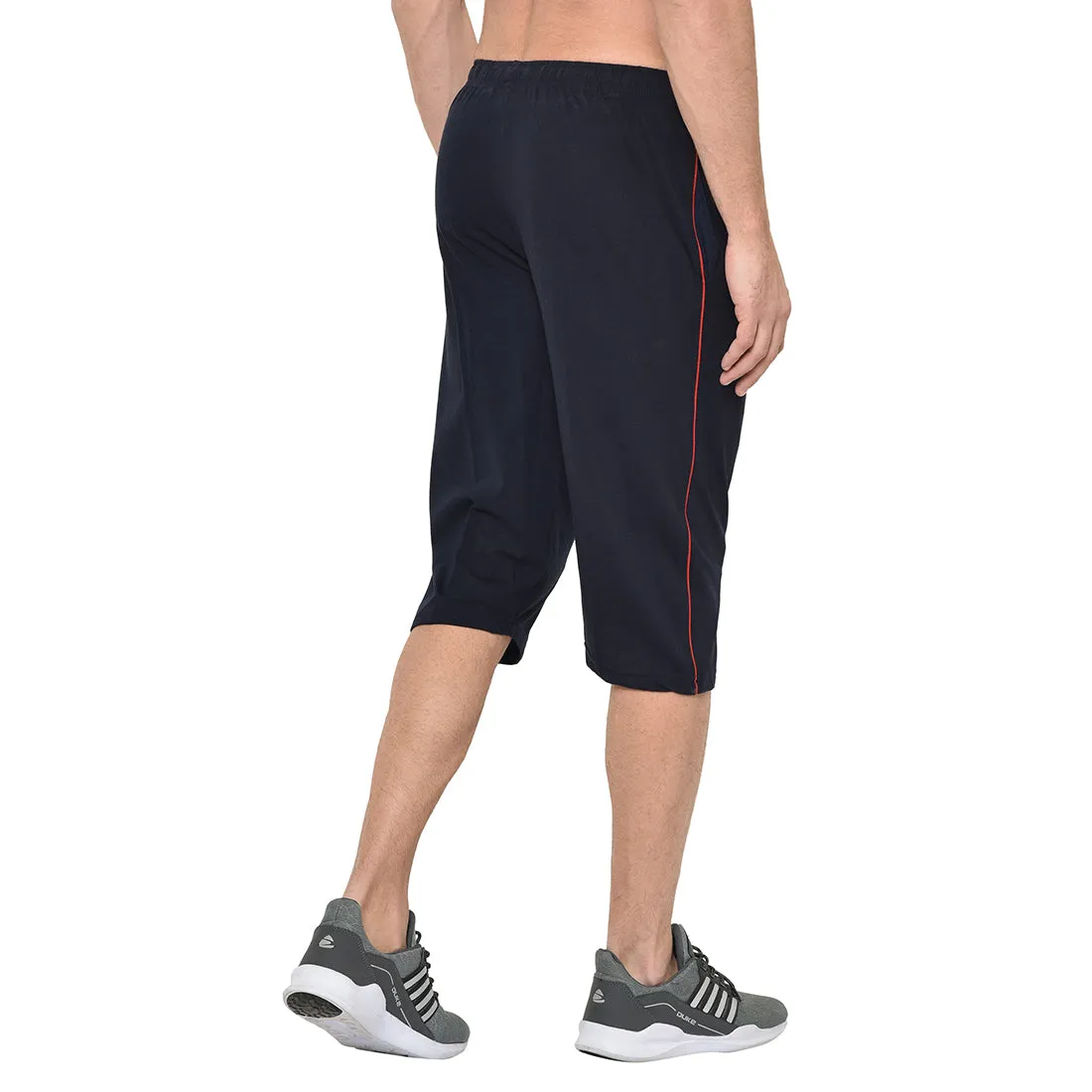 Vimal Jonney Cotton Blended Regular Fit Navy Blue 3/4th Capri For Men