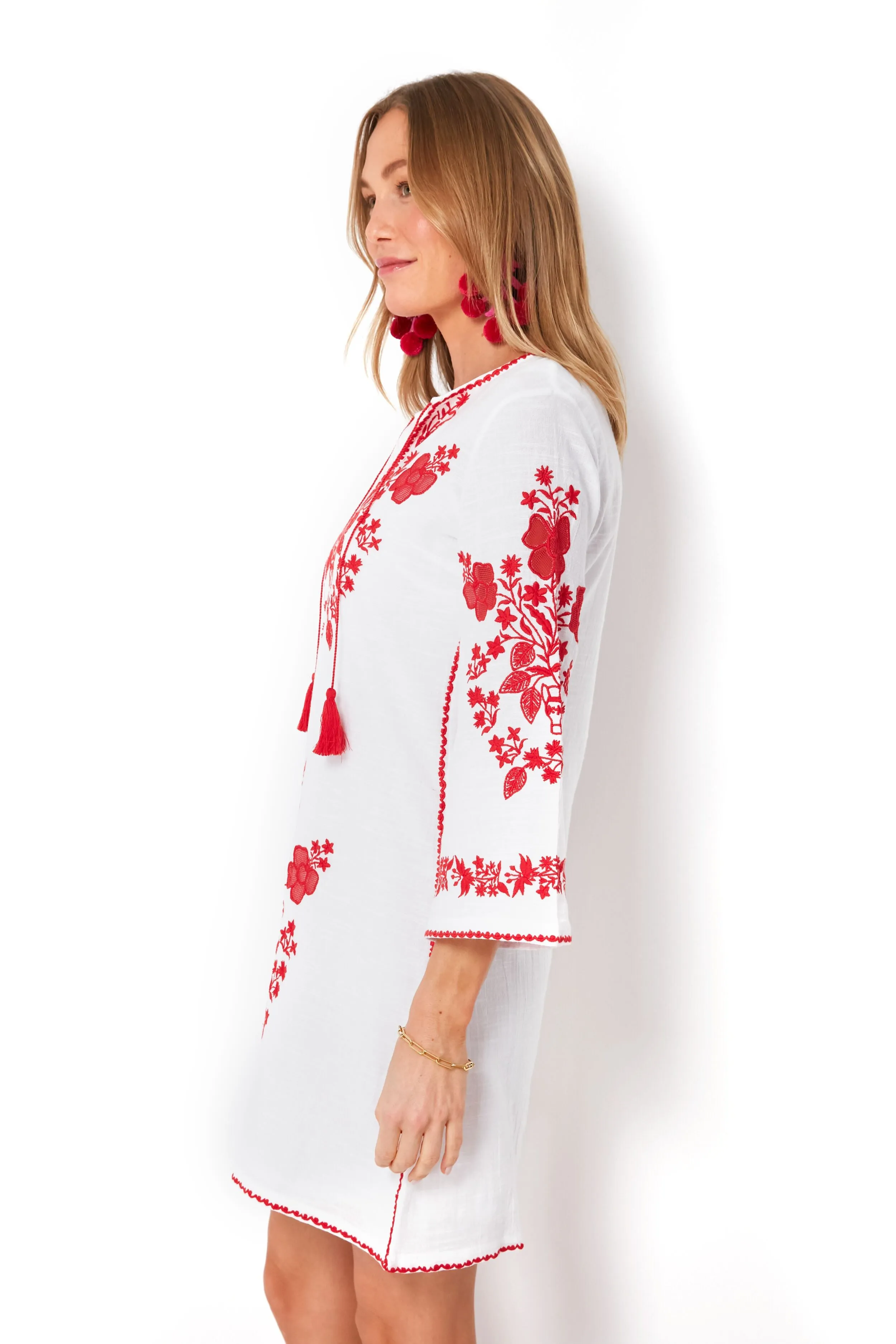 White and Red Vani Dress