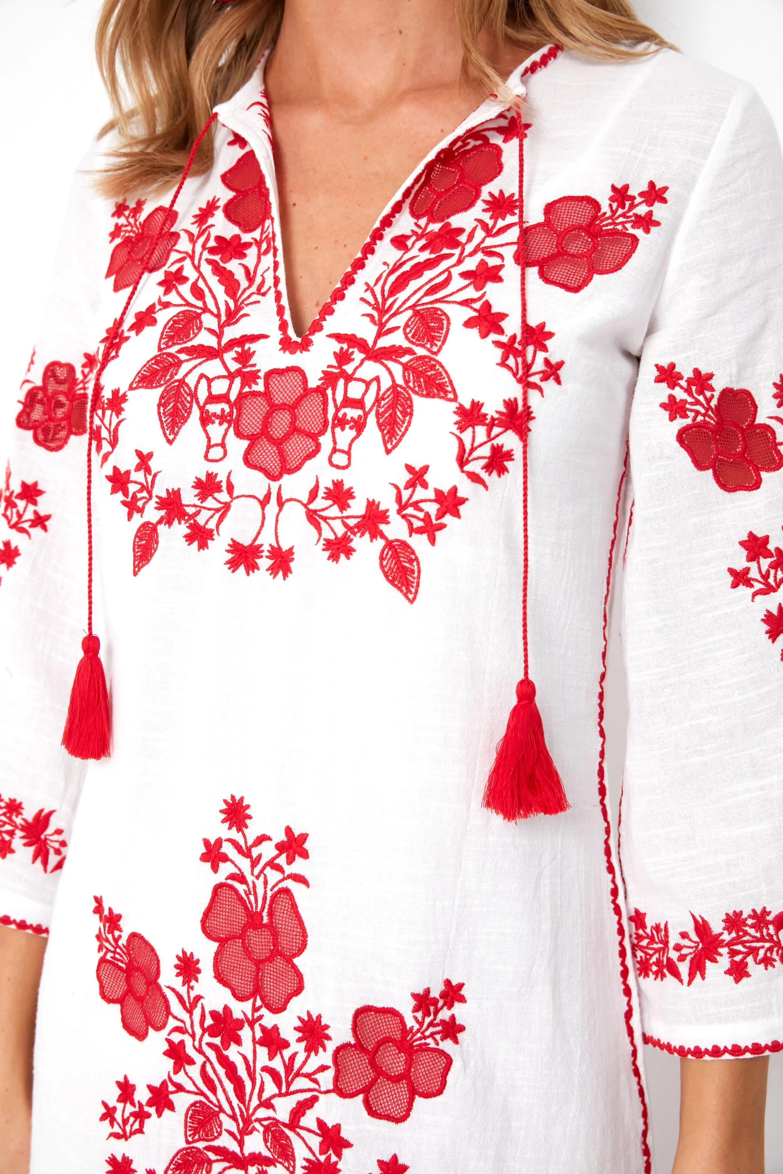 White and Red Vani Dress