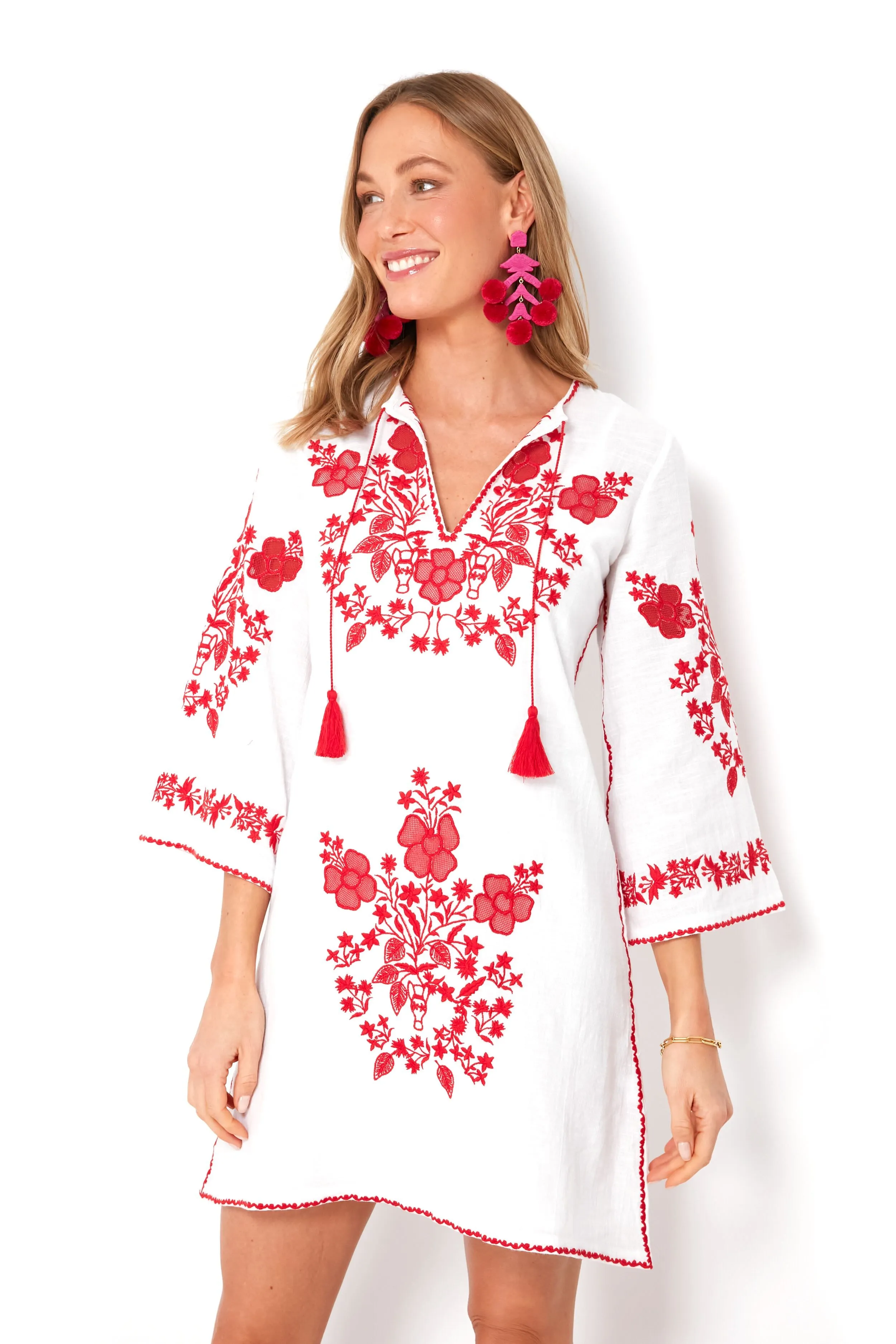 White and Red Vani Dress