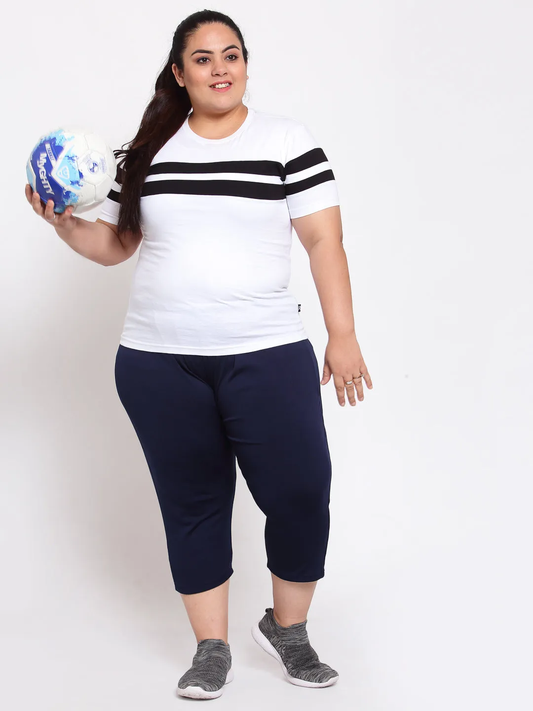 Women Navy Blue Capris