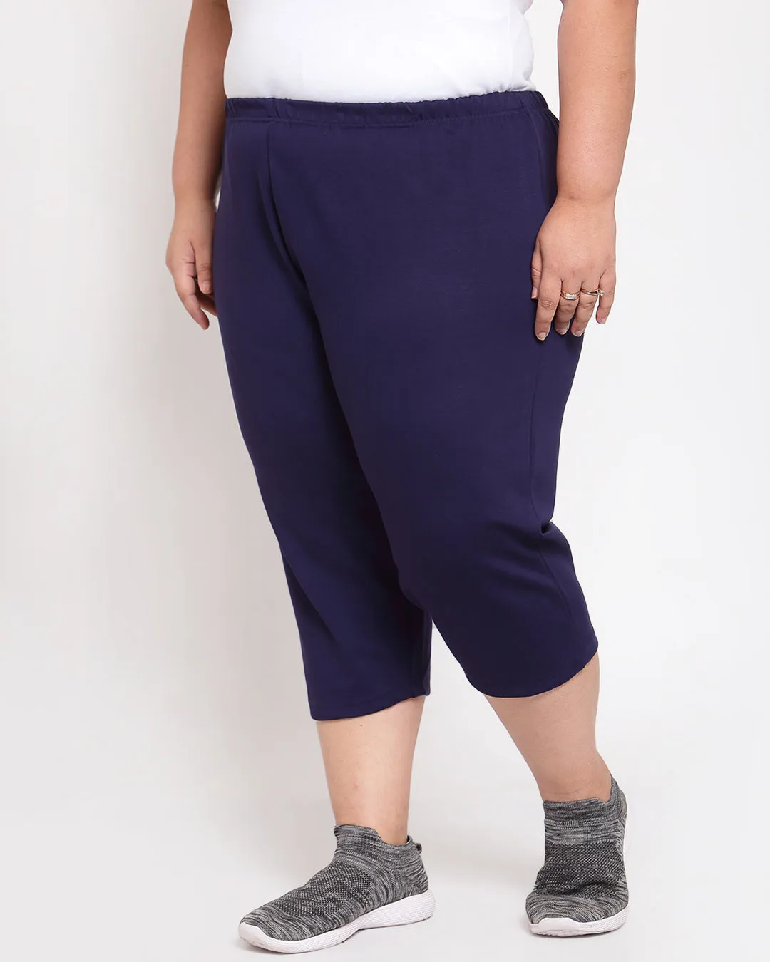 Women Navy Blue Capris