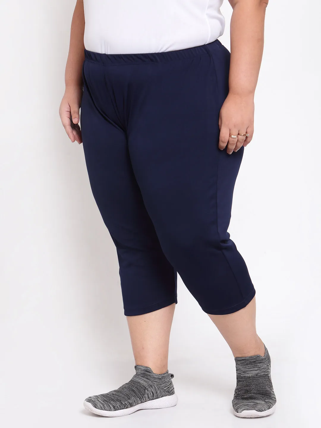 Women Navy Blue Capris