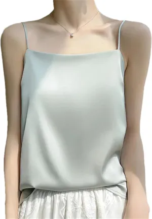 Women's Casual Camisole Top  Solid Color Sleeveless Tank Summer Bottoming Shirt Office Lady Fashion Blouse