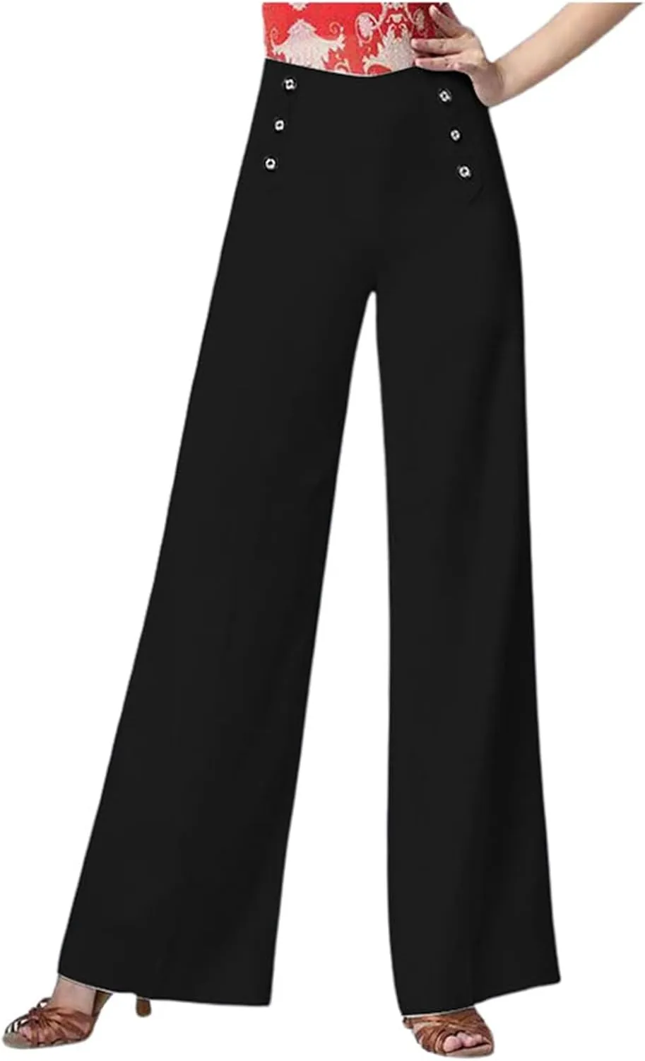 Womens Cotton Linen Summer Boho Pants Low Waist Stretchy Straight Slim-Fit Pant Trousers Business Work