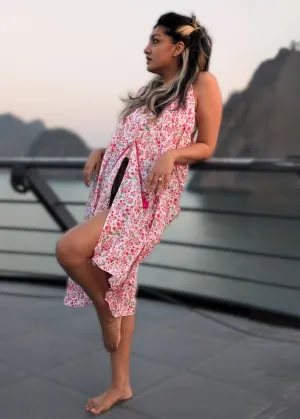 Women's Long Shrug | Beach Cover Up | Bougainvillea