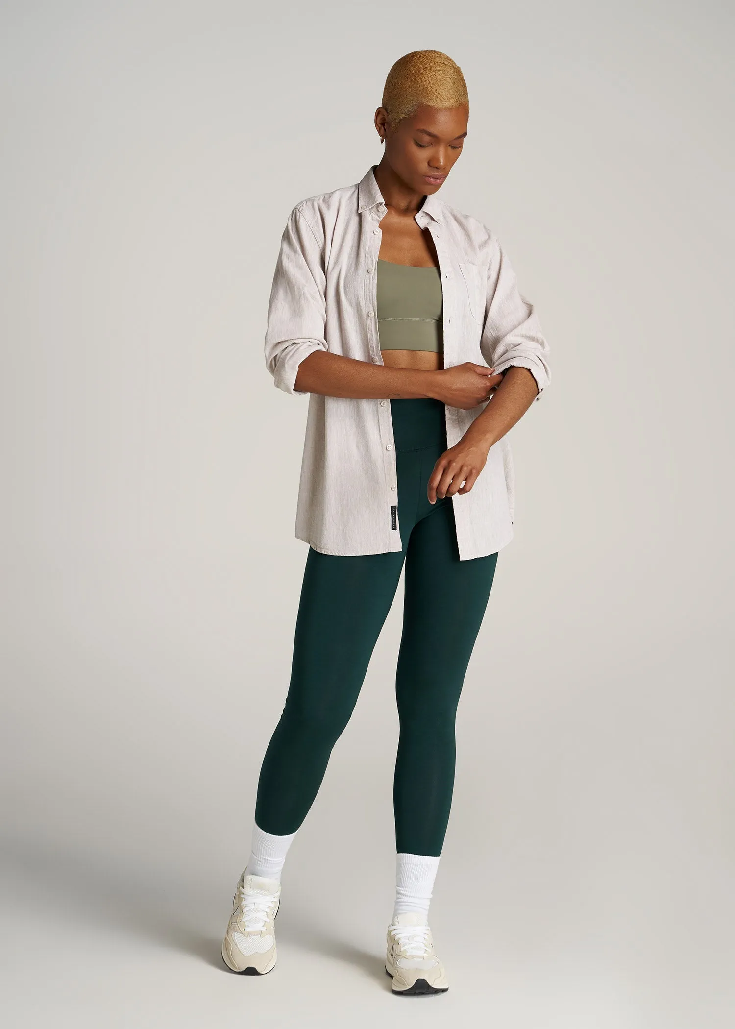 Women's Tall Cotton Leggings in Emerald