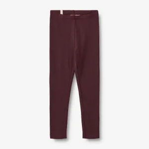 Wool Leggings - aubergine