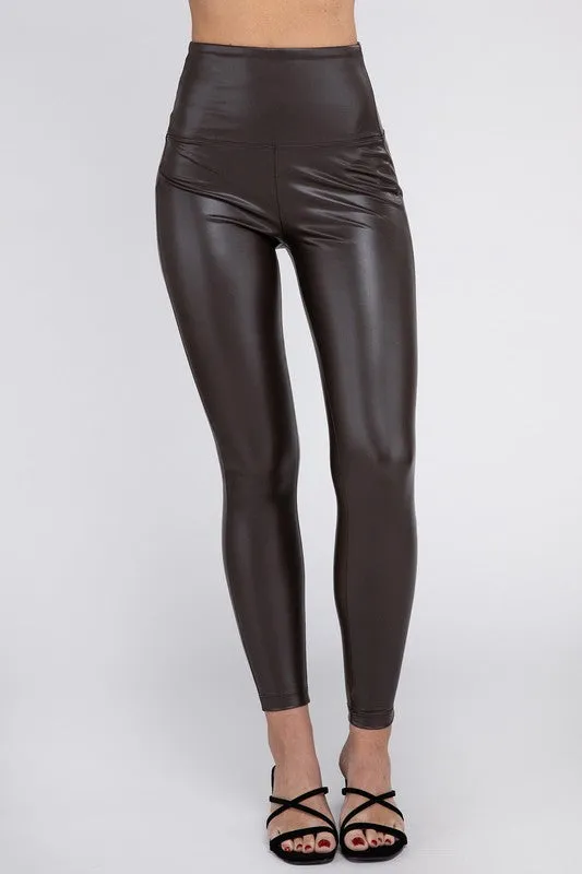 Zenana High Rise Faux Leather Leggings